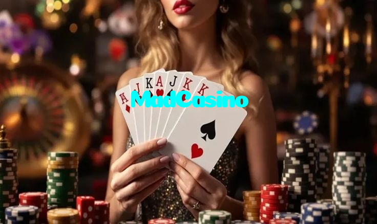 MadCasino casino presented on mobile device in Pakistan with slots and live games